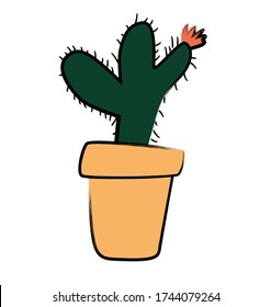 Cactus Hand Drawn para niños. EPS10 de ilustración vectorial