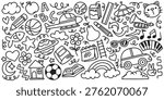 Hand drawn kids doodle element vector illustration