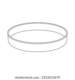 Hand drawn kids drawing cake pan cartoon isolated