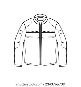 Hand drawn Kids drawing Cartoon Vector illustration winter jacket icon Isolated on White Background