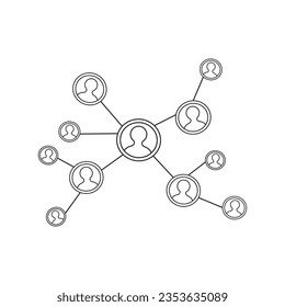 Hand drawn Kids drawing Cartoon Vector illustration connection Isolated on White Background