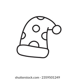 Hand drawn Kids drawing Cartoon Vector illustration sleeping hat Isolated on White Background