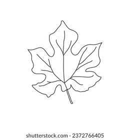 Hand drawn Kids drawing Cartoon Vector illustration tree daisy leaf Isolated on White Background