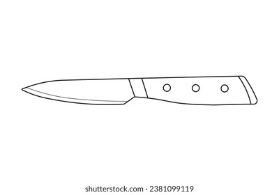 Hand drawn Kids drawing Cartoon Vector illustration pairing knife Isolated in doodle style