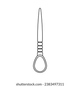 Hand drawn Kids drawing Cartoon Vector illustration bone spoon Isolated in doodle style