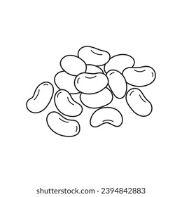 Hand drawn Kids drawing Cartoon Vector illustration jelly beans Isolated on White Background