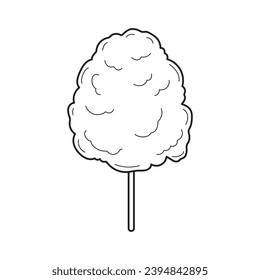 Hand drawn Kids drawing Cartoon Vector illustration cotton candy Isolated on White Background