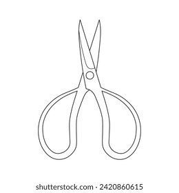 Hand drawn Kids drawing Cartoon Vector illustration bonsai scissors Isolated in doodle style