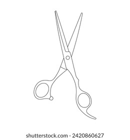 Hand drawn Kids drawing Cartoon Vector illustration haircutting shears Isolated in doodle style