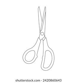Hand drawn Kids drawing Cartoon Vector illustration dressmaking scissors Isolated in doodle style