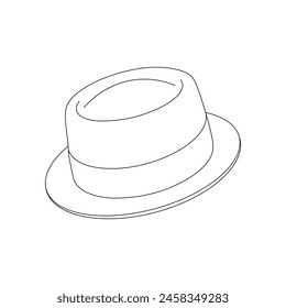 Dibujado a mano niños dibujando dibujos animados Ilustración vectorial jazz sombrero ícono aislado en blanco