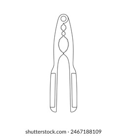 Hand drawn kids drawing cartoon Vector illustration nutcracker icon Isolated on White