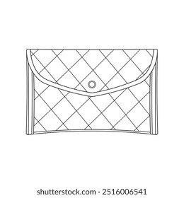 Desenhado à mão Crianças desenho Vetor ilustração mulher bolsa ícone Isolado no Fundo Branco