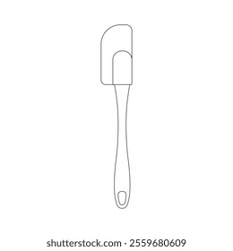 Hand drawn kids drawing illustration silicone spatula cartoon isolated