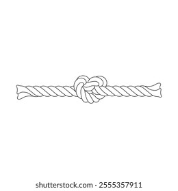 Hand drawn kids drawing rope knot cartoon isolated
