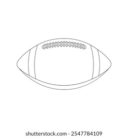 Hand drawn kids drawing rugby football cartoon isolated