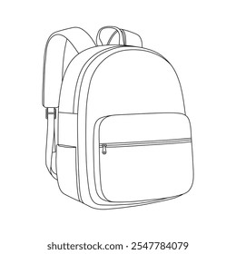 Desenhado à mão crianças desenho escola mochila desenho animado isolado