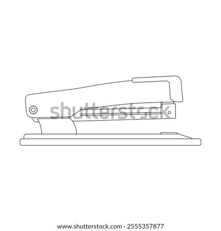 Hand drawn kids drawing stapler cartoon isolated