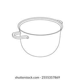 Hand drawn kids drawing stock pot cartoon isolated