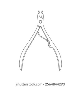 Hand drawn kids drawing vector illustration cuticle nipper cartoon isolated