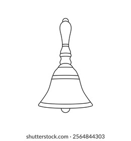 Hand drawn kids drawing vector illustration bell handle cartoon isolated