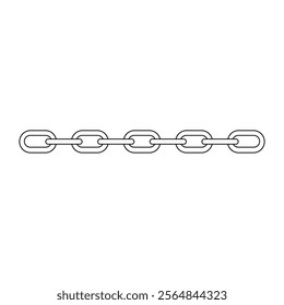 Hand drawn kids drawing vector illustration steel chain cartoon isolated