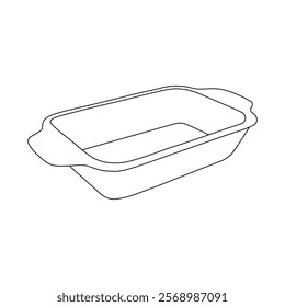 Hand drawn kids drawing vector illustration loaf pan cartoon isolated