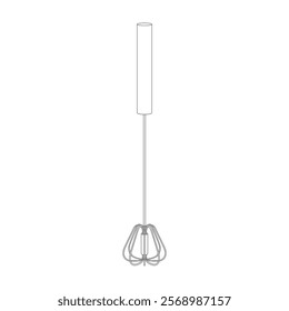 Hand drawn kids drawing vector illustration whisk cartoon isolated