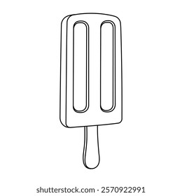 Hand drawn kids drawing vector illustration popsicle cartoon isolated