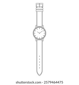 Hand drawn kids drawing vector illustration men's and women's wristwatches cartoon isolated