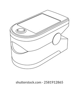 Hand drawn kids drawing vector illustration pulse oximetry cartoon isolated