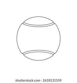 Hand drawn kids drawing Vector illustration tennis ball flat cartoon isolated