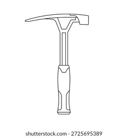 Hand drawn kids drawing vector illustration design geological hammer cartoon isolated