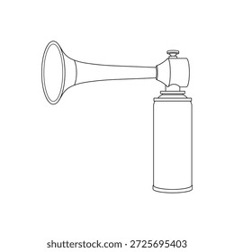 Handgezeichnete Kinder, Vektorgrafik, Design, Lufthorn, Cartoon einzeln