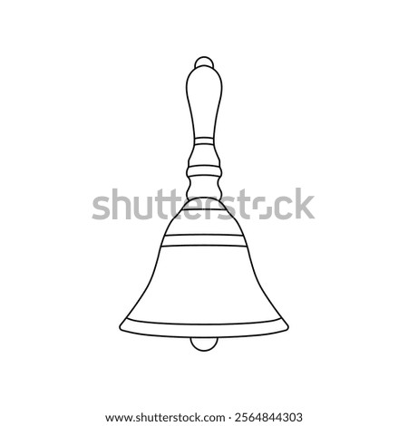 Hand drawn kids drawing vector illustration bell handle cartoon isolated