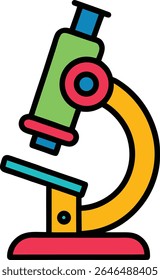 desenho à mão crianças microscópio doodle estilo vetor arte ilustração.