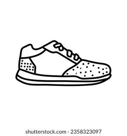 Dibujo manual de zapatos para niños. Dibujo ilustrativo de zapatos para niños aislados en fondo blanco