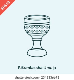 Hand drawn Kikombe cha umoja is traditional symbol of Kwanzaa design vector flat modern isolated illustration