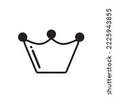 Hand drawn king crown vector icon. Prince crown flat sign design. Queen crown icon. VIP crown icon. EPS 10 symbol pictogram