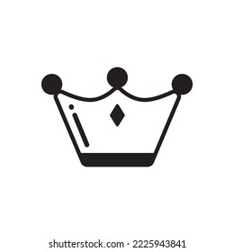 Handgezeichnete Königskronenkronenvektorsymbol. Prinzkronenkronen-Flachzeichnung Design. Königin Kronsymbol. VIP-Krone-Symbol. EPS10-Symbol-Piktogramm