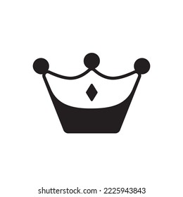 Hand drawn king crown vector icon. Prince crown flat sign design. Queen crown icon. VIP crown icon. EPS 10 symbol pictogram
