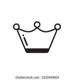 Handgezeichnete Königskronenkronenvektorsymbol. Prinzkronenkronen-Flachzeichnung Design. Königin Kronsymbol. VIP-Krone-Symbol. EPS10-Symbol-Piktogramm