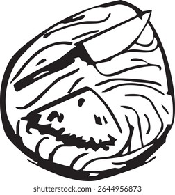 Faca de cozinha desenhada à mão e clipart de arte vetor de placa para cartões de receita, embalagem, marca