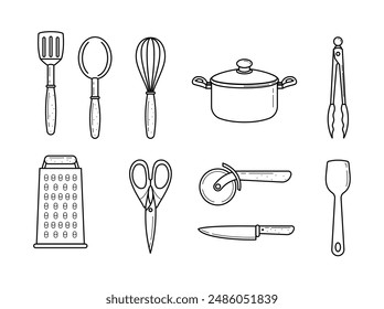 Hand Drawn Kitchen Tool Set