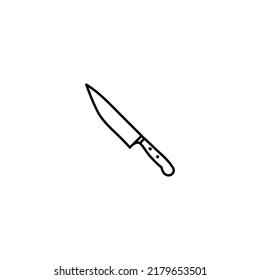 Hand drawn knife icon, simple doodle icon