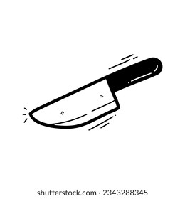 Hand Drawn Knife Illustration. Doodle Vector. Isolated on White Background - EPS 10 Vector
