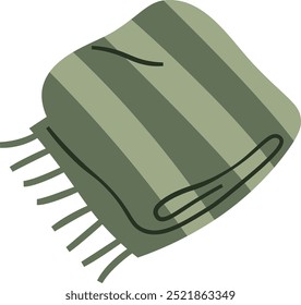 Hand Drawn Knitted Scarf Vector Illustration