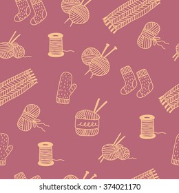 Hand drawn knitting set
