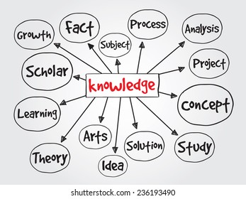 Hand drawn Knowledge, business vector concept for presentations and reports