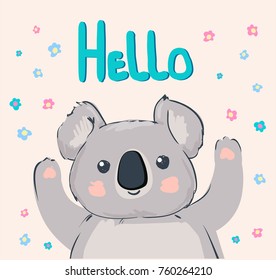 Hand Drawn Koala Vector Illustration